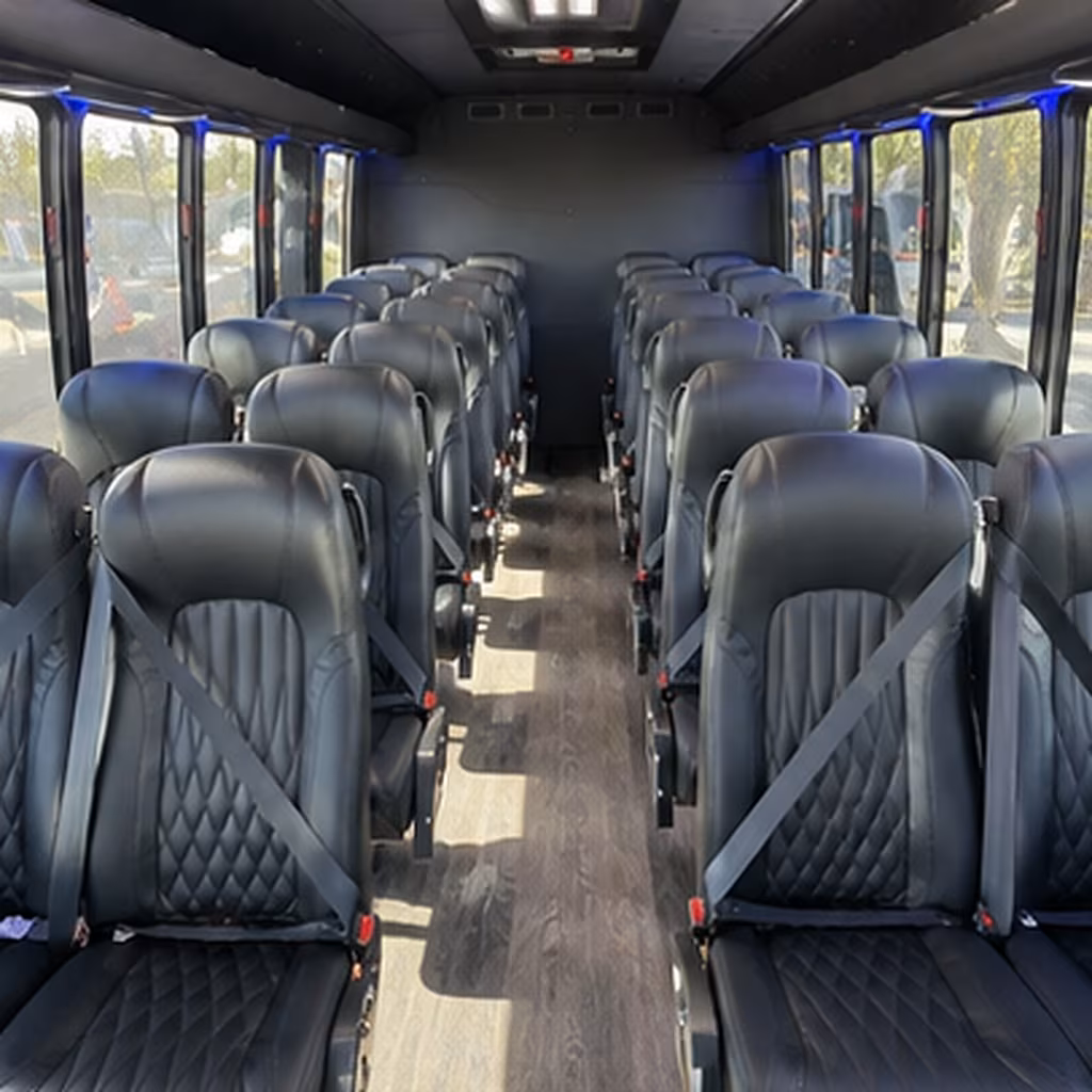 palm bay 25 passenger minibus interior