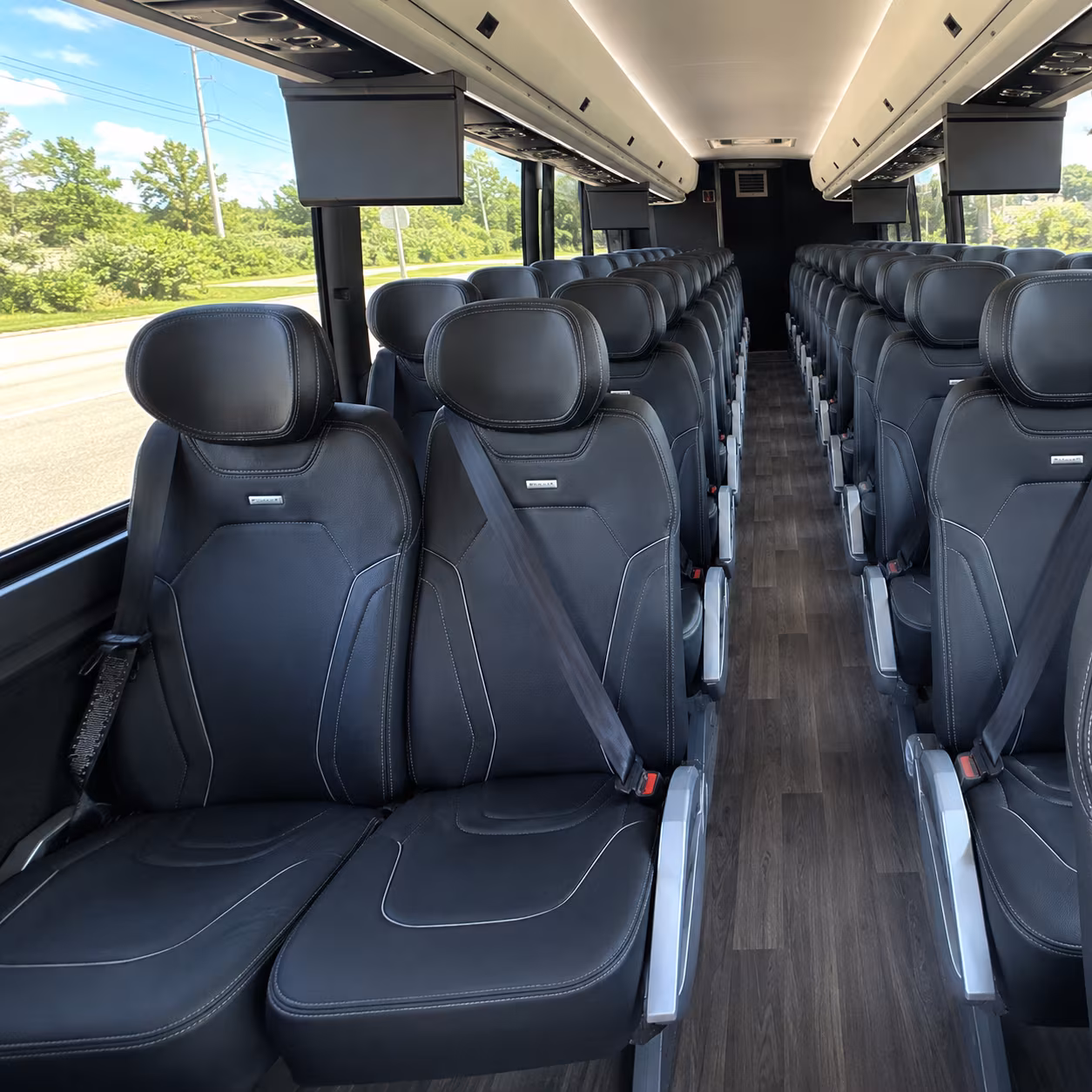 palm bay 47 passenger charter bus inside