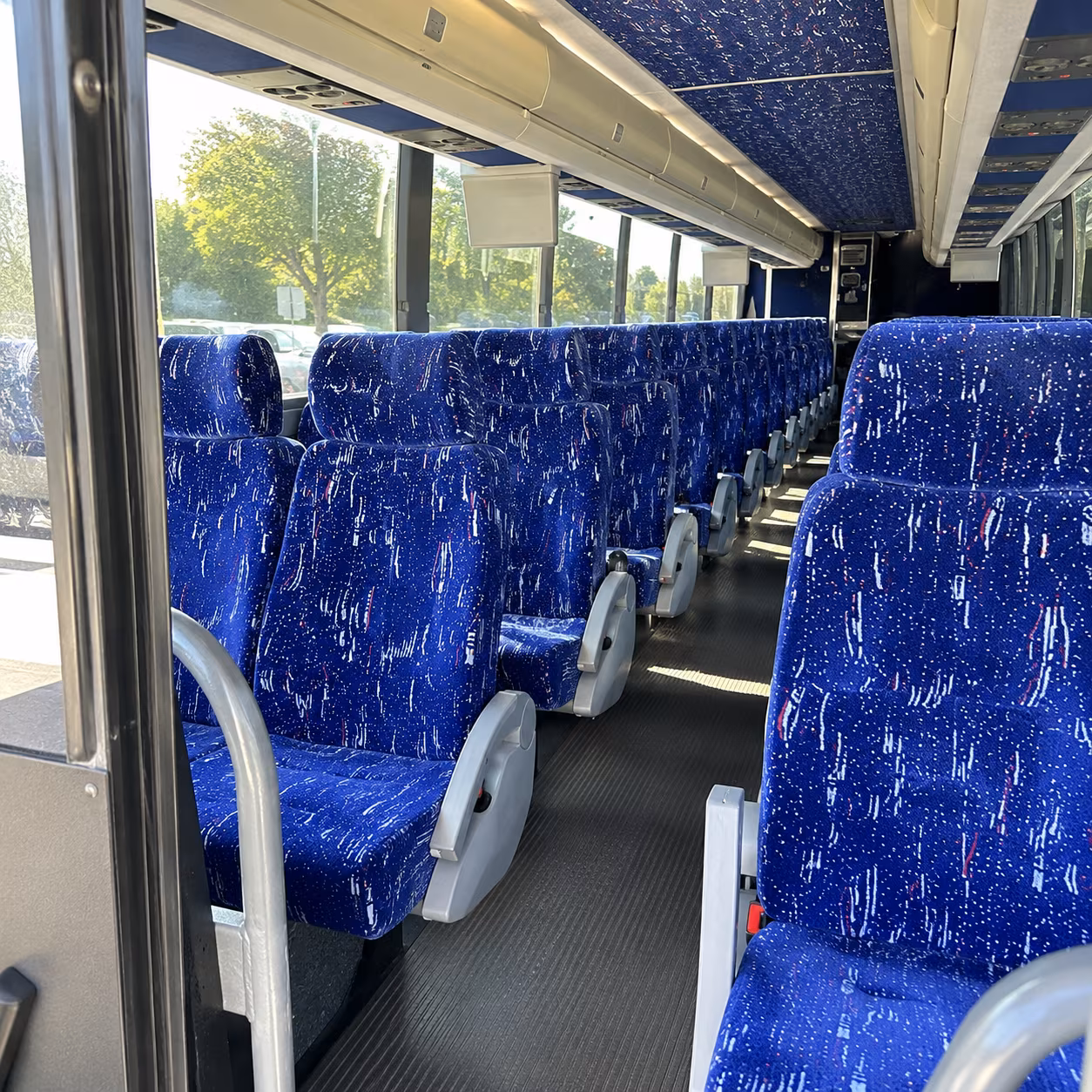 palm bay 50 passenger charter bus inside