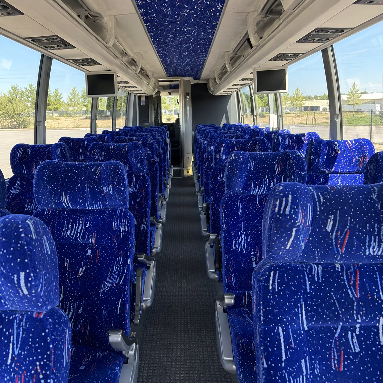 palm bay 54 passenger charter bus interior