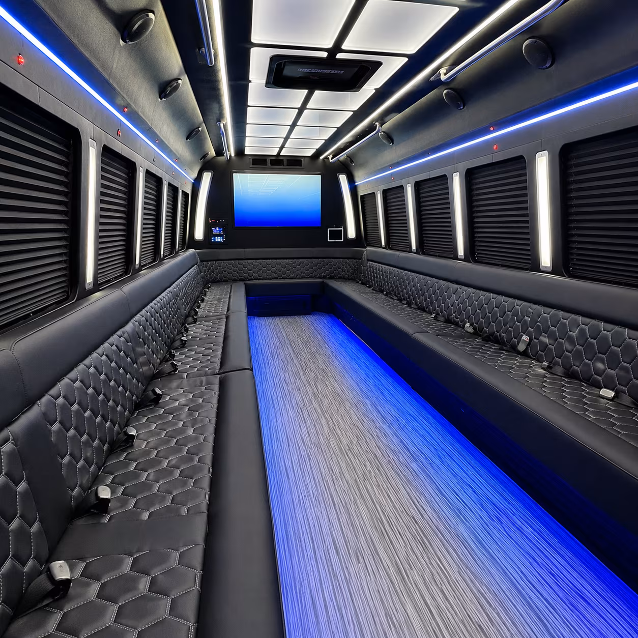 palm bay party bus inside